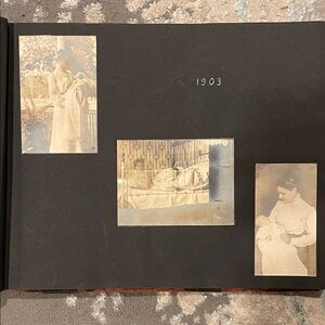 Vintage 1903 Photo Album Page